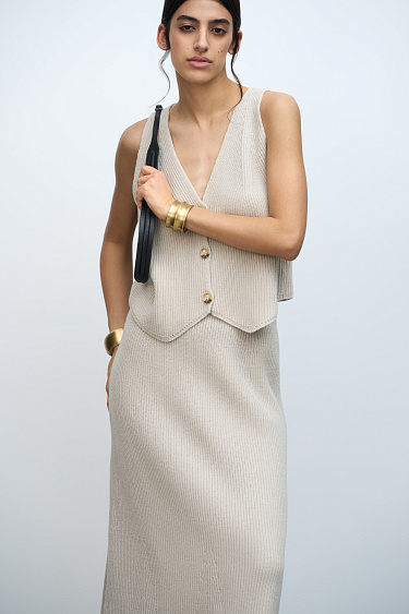 Knitted wool-blend vest - BRUSNIKA Women Clothes