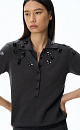 Sequined Polo Shirt - BRUSNIKA. Women clothes