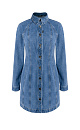 100% cotton denim mini dress - BRUSNIKA. Women clothes