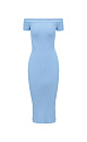 Off the shoulder fitted dress - BRUSNIKA. Women clothes