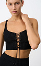 Lace-up crop top - BRUSNIKA. Women clothes