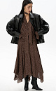 Polka dot dress with scarf - BRUSNIKA. Women clothes