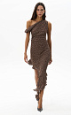 Polka dot dress made of 100% crepe viscose - BRUSNIKA. Women clothes