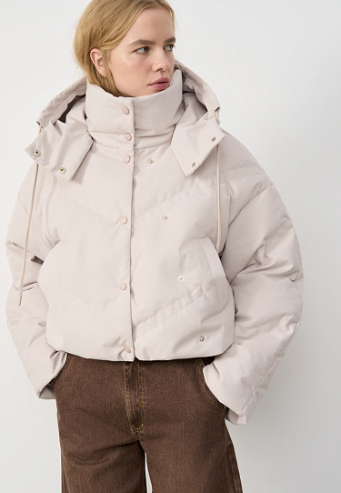 Down jacket with a stand-up collar - BRUSNIKA Women Clothes