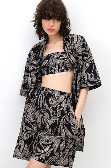 100% cotton printed shorts - BRUSNIKA Women Clothes