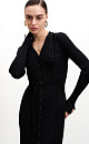 Wide ribbed knitted dress - BRUSNIKA. Women clothes