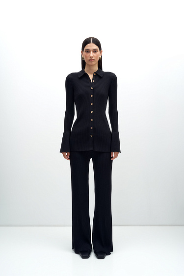 Ribbed knit trousers - BRUSNIKA Women Clothes