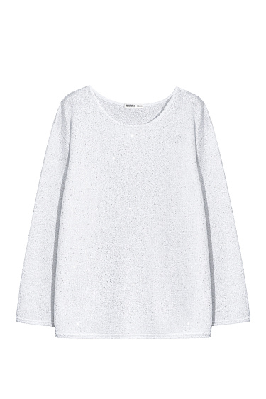 Cotton jumper with sequins and lurex - BRUSNIKA Women Clothes