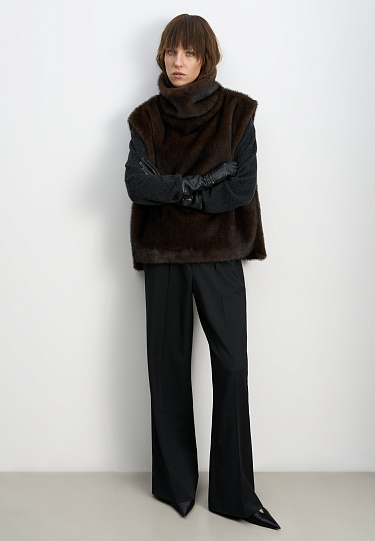 Eco fur vest - BRUSNIKA Women Clothes