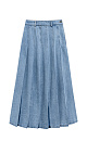 Pleated Denim Skirt - BRUSNIKA. Women clothes