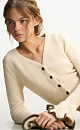 Boucle cardigan with statement cuffs - BRUSNIKA. Women clothes