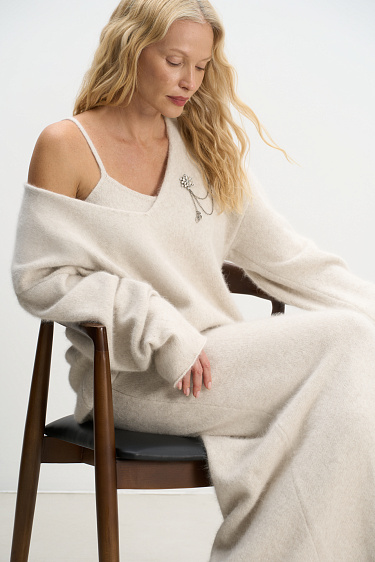 Fox Down Jumper - BRUSNIKA Women Clothes