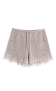100% linen shorts with lace - BRUSNIKA. Women clothes