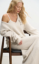 Maxi skirt made of fox fur - BRUSNIKA. Women clothes