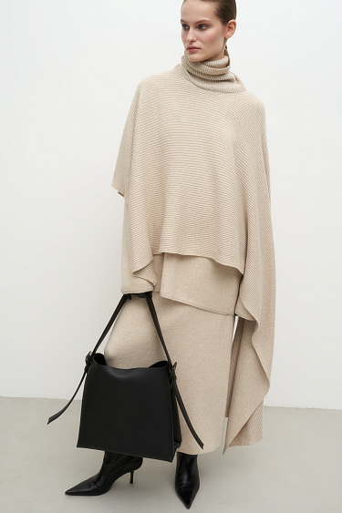 Cashmere and wool poncho-scarf - BRUSNIKA Women Clothes