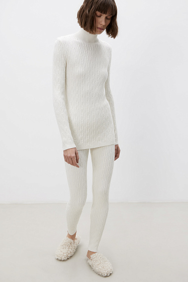 Cable-knit leggings - BRUSNIKA Women Clothes