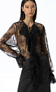 Blouse with lace frill - BRUSNIKA. Women clothes