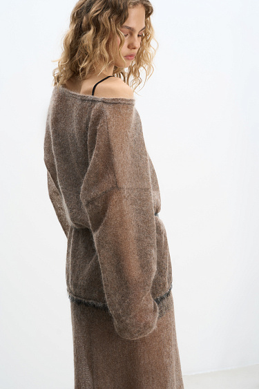 semi‑transparent jumper made of kidmohair - BRUSNIKA Women Clothes