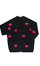 Knitted cardigan with hearts - BRUSNIKA. Women clothes