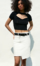 Asymmetrical denim skirt - BRUSNIKA. Women clothes