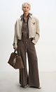 wool bomber jacket with a turn‑down collar - BRUSNIKA. Women clothes