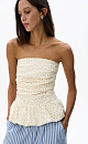Polka dot corset with peplum - BRUSNIKA. Women clothes