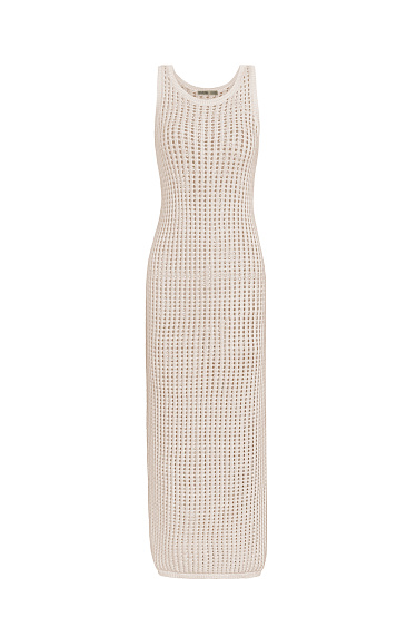 Knit cotton sundress with perforation - BRUSNIKA Women Clothes