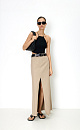 Denim skirt with slit - BRUSNIKA. Women clothes