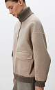 Wool bomber jacket with knit details - BRUSNIKA. Women clothes