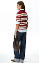 Striped viscose polo - BRUSNIKA. Women clothes