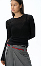 Knitted jumper with a bustier‑style imitation - BRUSNIKA. Women clothes