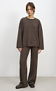 Trousers with cables made of 100% extrafine merino wool - BRUSNIKA. Women clothes