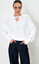 Cotton jumper with cutout - BRUSNIKA. Women clothes