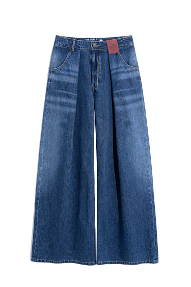Wide jeans with pleats - BRUSNIKA Women Clothes