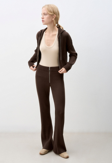 Ribbed knitted trousers - BRUSNIKA Women Clothes