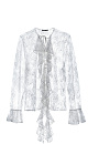 Blouse with lace frill - BRUSNIKA. Women clothes