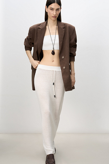 Linen maxi skirt - BRUSNIKA Women Clothes