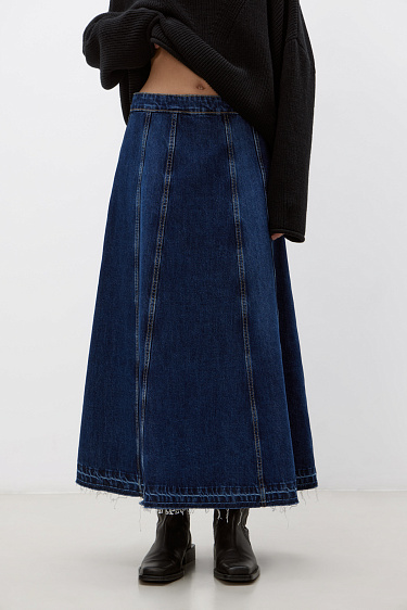Denim midi skirt - BRUSNIKA Women Clothes