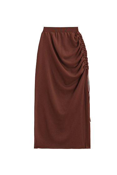Draped Maxi Skirt - BRUSNIKA Women Clothes