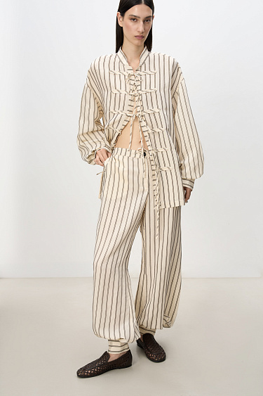 Striped modal suit - BRUSNIKA Women Clothes