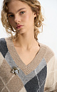Cashmere jumper with an Argyle pattern - BRUSNIKA. Women clothes