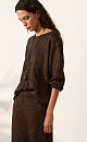 Cotton jumper with sequins and lurex - BRUSNIKA. Women clothes