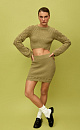 Cotton mini skirt - BRUSNIKA. Women clothes