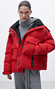 Down jacket with a stand collar and hood - BRUSNIKA. Women clothes
