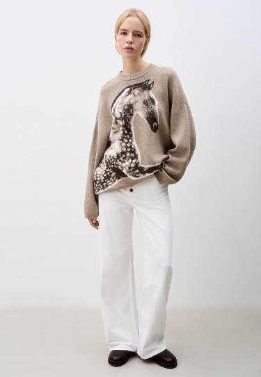 Horse print jumper - BRUSNIKA Women Clothes