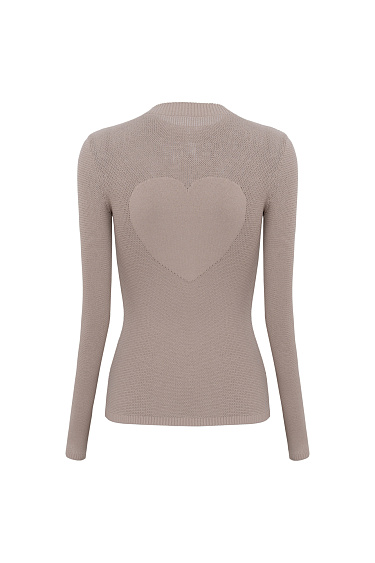 Turtleneck with heart - BRUSNIKA Women Clothes