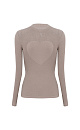 Turtleneck with heart - BRUSNIKA. Women clothes