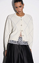 Wool and cashmere cardigan with an Argyle pattern - BRUSNIKA. Women clothes