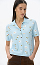 Polo with daisies - BRUSNIKA. Women clothes