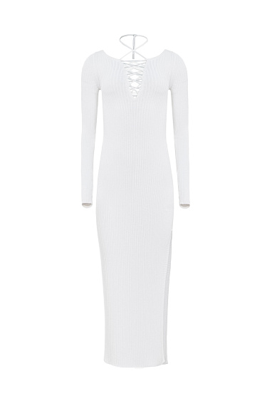Dress with slit - BRUSNIKA Women Clothes